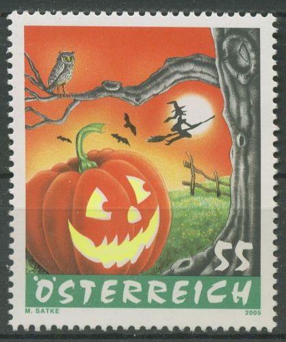 Österreich 2005 Herbstbrauchtum Halloween Kürbis 2545 postfrisch