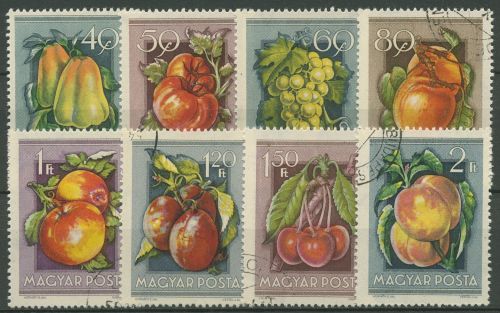 Ungarn 1954 Landwirtschaftliche Ausstellung Obst Gemüse 1387/94 gestempelt