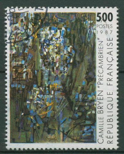 Frankreich 1987 Zeitgenössische Kunst Gemälde Camille Bryen 2627 gestempelt