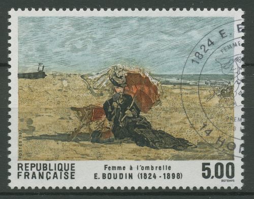 Frankreich 1987 Kunst Gemälde Eugéne Boudin 2608 gestempelt