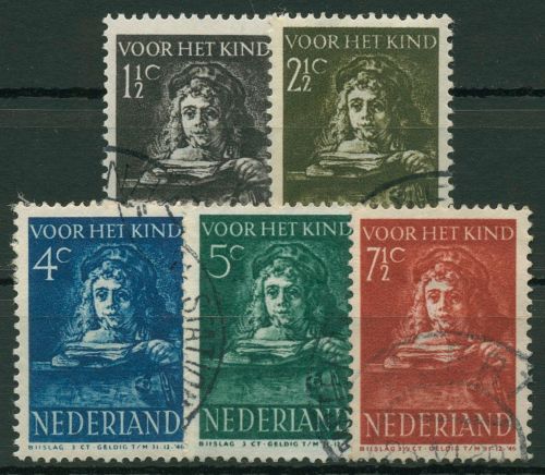 Niederlande 1941 Voor het Kind Kind Gemälde Rembrandt 397/01 gestempelt