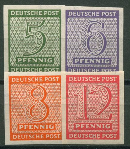 SBZ West-Sachsen 1945 Freimarken Ziffern mit WZ Y 116/19 Y postfrisch