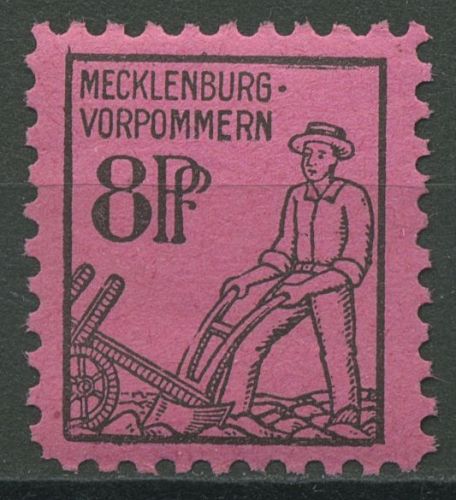 SBZ Mecklenburg-Vorpommern 1945 Freimarke 12 postfrisch