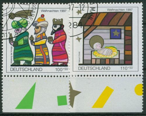 Bund 1997 Weihnachten Zeichnungen 1959/60 gestempelt
