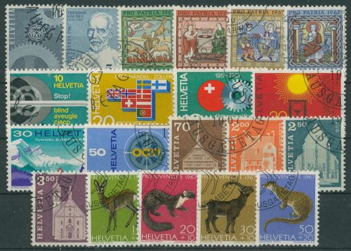 Schweiz Jahrgang 1967 komplett ( 850/69) gestempelt (G60024)