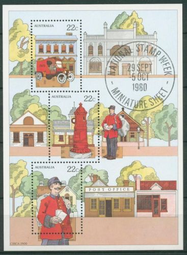 Australien 1980 Nationale Briefmarkenwoche Block 5 postfrisch (C25595)