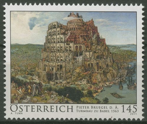 Österreich 2011 Turmbau zu Babel Gemälde Pieter Bruegel d.Ä. 2938 postfrisch