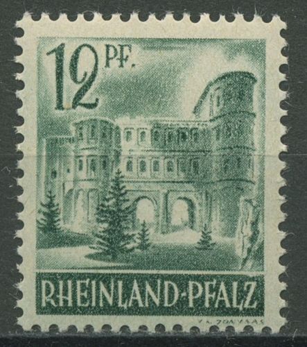 Franz. Zone: Rheinl.-Pfalz 1947 Porta Nigra Type I, Gummi grobk. 4 vw I postfr.