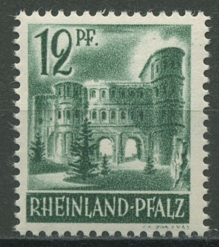 Französische Zone: Rheinland-Pfalz 1947 Porta Nigra Type I, 4 y v I postfrisch