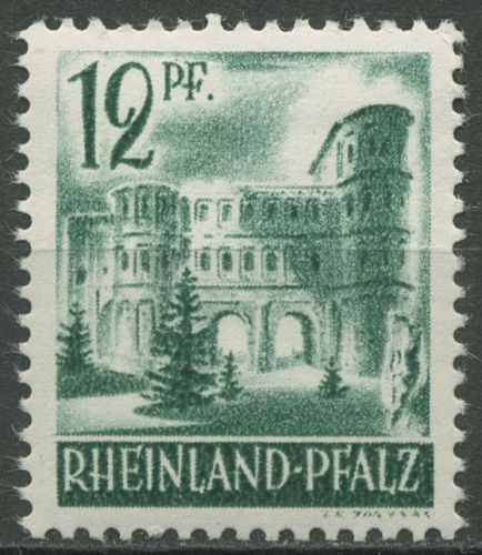 Französische Zone: Rheinland-Pfalz 1947 Porta Nigra Type II, 4 y v II postfrisch