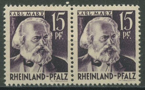 Französische Zone Rheinland-Pfalz 1947 Typenpaar 5 vv I+II postfrisch