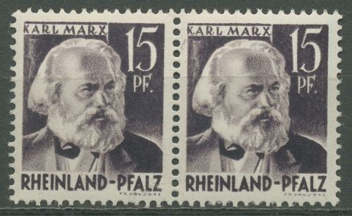 Französische Zone Rheinland-Pfalz 1947 Typenpaar 5 yv II+I postfrisch