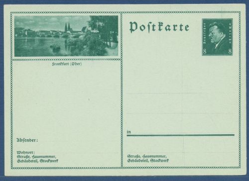 Dt. Reich 1930 Bildpostkarte Frankfurt Oder P 189 /020 ungebraucht (X41340)