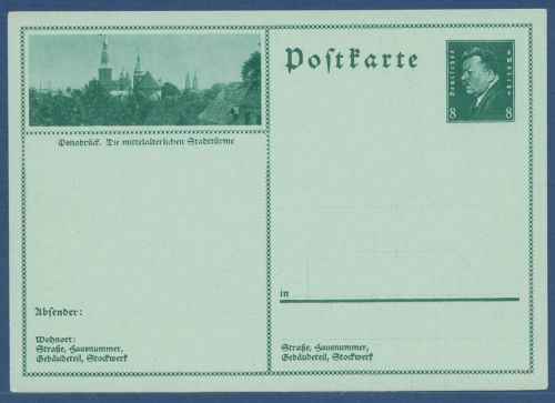 Dt. Reich 1930 Bildpostkarte Osnabrück P 189 /048 ungebraucht (X41351)