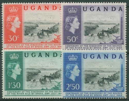 Uganda 1962 100 Jahre Entdeckung der Nilquellen 69/72 postfrisch