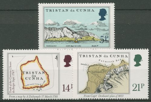 Tristan da Cunha 1981 Landkarten des Südatlantik 300/02 postfrisch