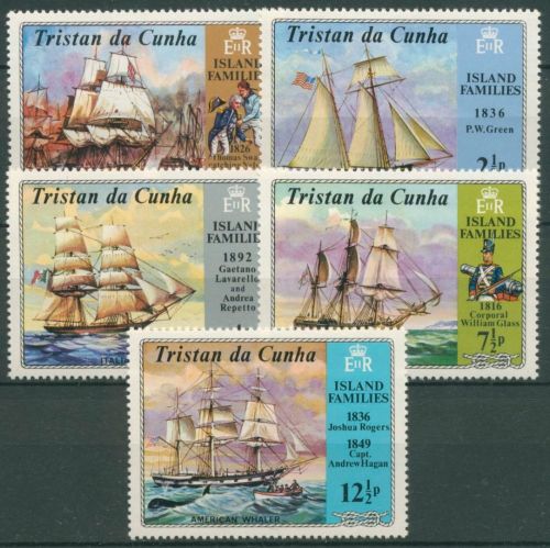 Tristan da Cunha 1971 Seefahrer und Segelschiffe 157/61 postfrisch