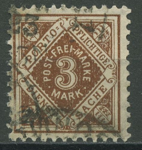 Württemberg Dienstmarken 1921 Ziffer in Raute 158 gestempelt