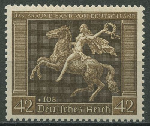 Deutsches Reich 1938 Galopprennen Das Braune Band 671 y postfrisch