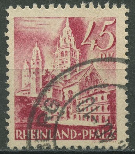 Franz. Zone: Rheinland-Pfalz 1947 Mainzer Dom Type II, 10 v v II gestempelt
