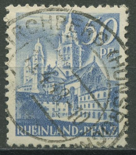 Franz. Zone: Rheinland-Pfalz 1947 Mainzer Dom Type III, 11 y v III gestempelt