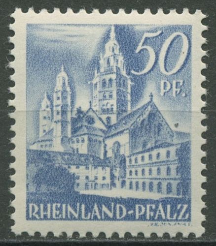 Franz. Zone: Rheinland-Pfalz 1947 Mainzer Dom Type IV, 11 y v IV postfrisch