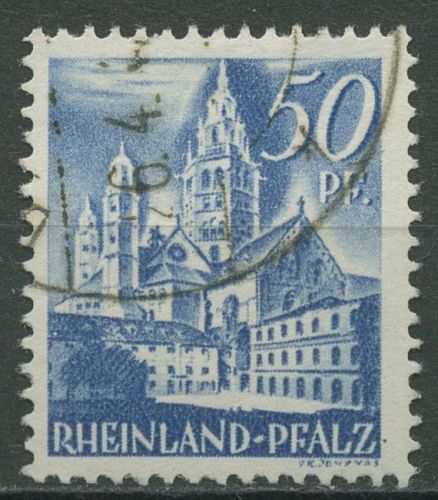 Franz. Zone: Rheinland-Pfalz 1947 Mainzer Dom Type IV, 11 y v IV gestempelt