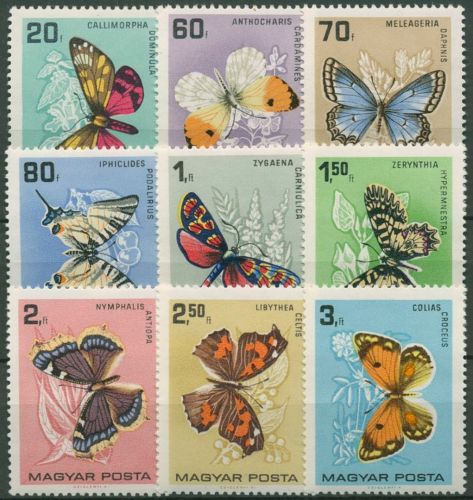 Ungarn 1966 Tiere Insekten Schmetterlinge Falter 2201/09 A postfrisch