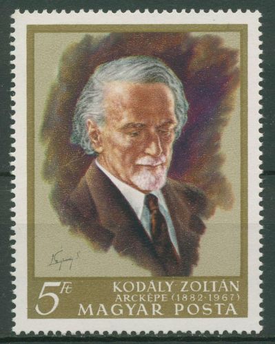 Ungarn 1968 1. Todestag von Komponist Zoltan Kodály 2396 A postfrisch