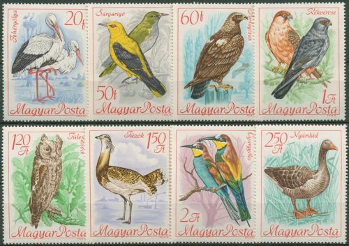 Ungarn 1968 Tiere Vögel Ornithologen Vogelschutz 2398/05 A postfrisch
