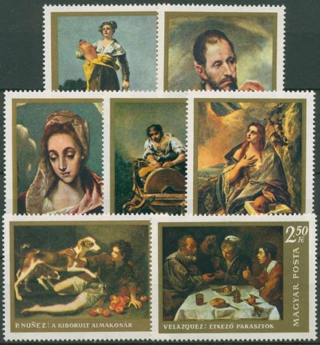 Ungarn 1968 Gemälde Museum der schönen Künste 2409/15 A postfrisch