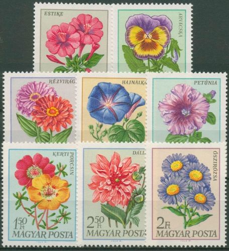 Ungarn 1968 Pflanzen Blumen Gartenblumen 2452/59 A postfrisch