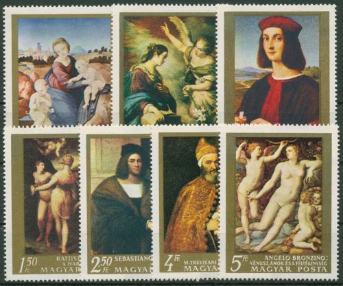 Ungarn 1968 Italienische Maler Gemälde 2465/71 A postfrisch