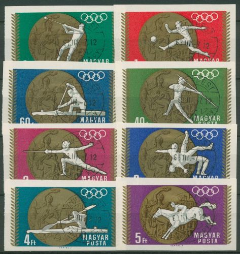 Ungarn 1969 Olympische Sommerspiele Mexiko Medaillen 2477/84 B gestempelt