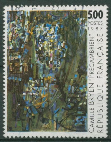 Frankreich 1987 Zeitgenössische Kunst Gemälde Camille Bryen 2627 gestempelt