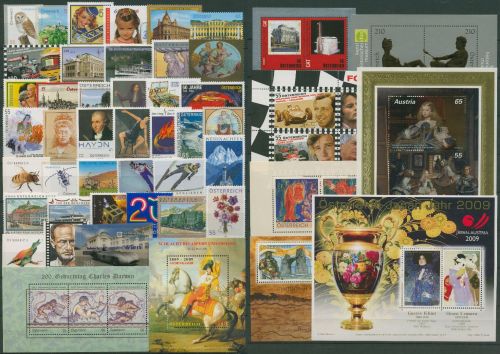 Österreich Jahrgang 2009 komplett ( 2787/46, Block 48/57) postfrisch (SG62149)