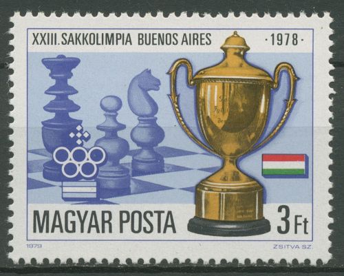 Ungarn 1979 Schach-Olympiade 3341 A postfrisch