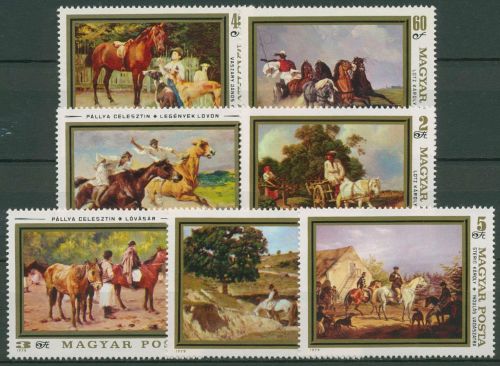 Ungarn 1979 Tiergemälde, Pferde 3362/68 A postfrisch