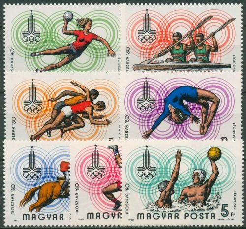 Ungarn 1980 Olympia Sommerspiele Moskau 3433/39 A postfrisch