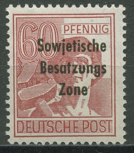SBZ Allgemeine Ausgabe 1948 Freimarke mit Aufdruck 195 a postfrisch