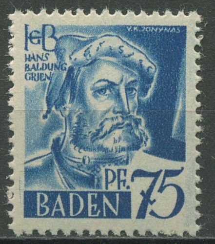 Franz. Zone: Baden 1947 Baldung Type II, 11 v w II postfrisch (grobkörn. Gummi)