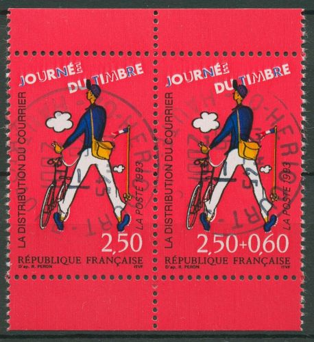 Frankreich 1993 Tag der Briefmarke Filmplakat Jour de féte 2939/40 x gestempelt