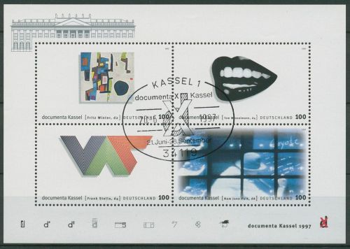 Bund 1997 documenta Kassel Block 39 ESST Kassel gestempelt (C98747)