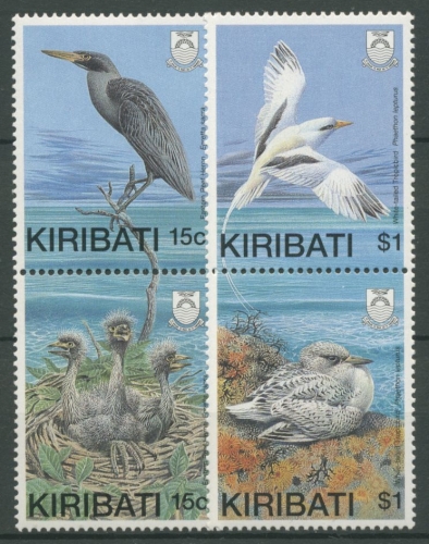 Kiribati 1989 Vögel mit Jungen Riffreiher Tropikvogel 517/20 ZD postfrisch