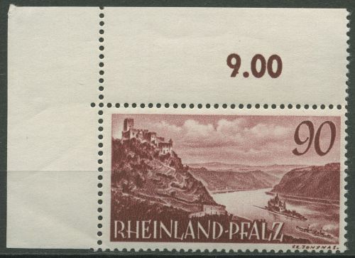 Französische Zone Rheinland-Pfalz 1948 Burg Gutenfels 41 y Ecke 1 postfrisch