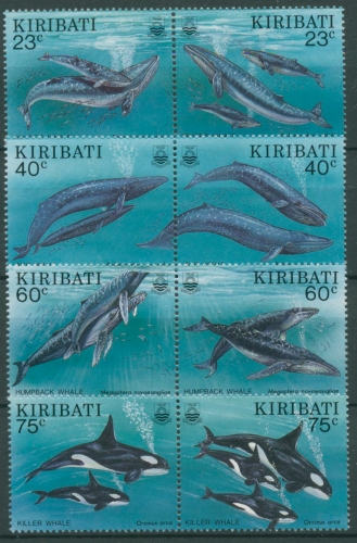 Kiribati 1994 Meerestiere Wale Schwertwal Blauwal 661/68 ZD postfrisch
