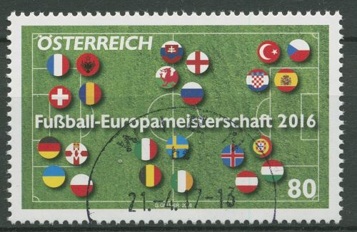 Österreich 2016 Fußball-EM Frankreich 3273 gestempelt