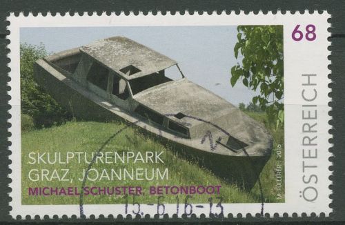 Österreich 2016 Skulpturenpark Unterpremstätten Betonboot 3275 gestempelt