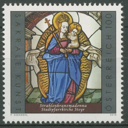 Österreich 2016 Sakrale Kunst Glasfenster Stadtpfarrkirche Steyr 3276 postfrisch
