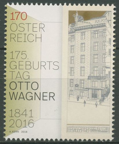 Österreich 2016 Postsparkassenamt Wien Architekt Otto Wagner 3277 postfrisch